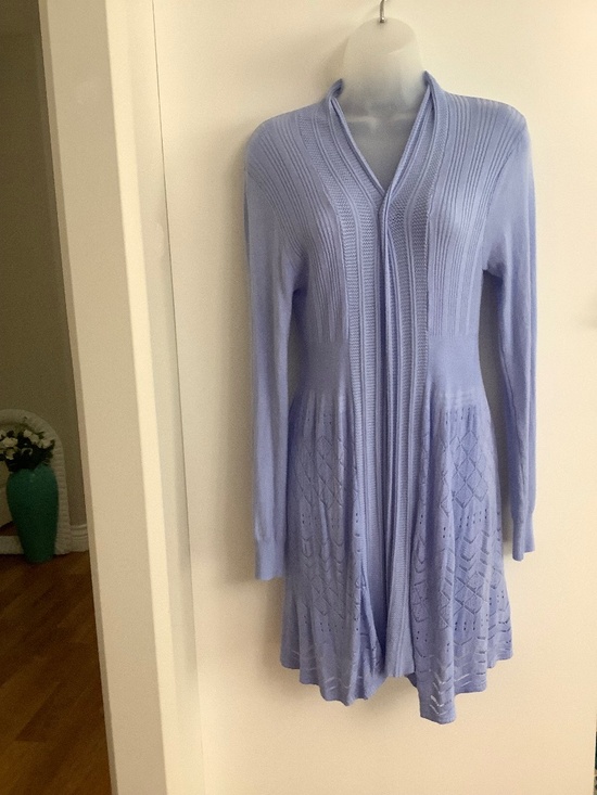 Cherie Bliss Sweaters - Cherie Bliss Mauve Crochet Cardigan Small